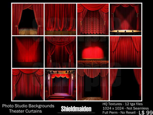 Photo Studio Backgrounds Theater Curtains